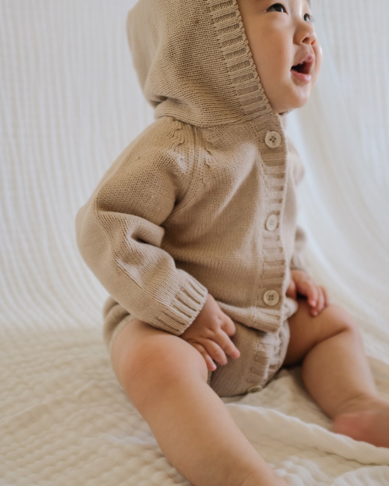 Beige Bear Knit Suit