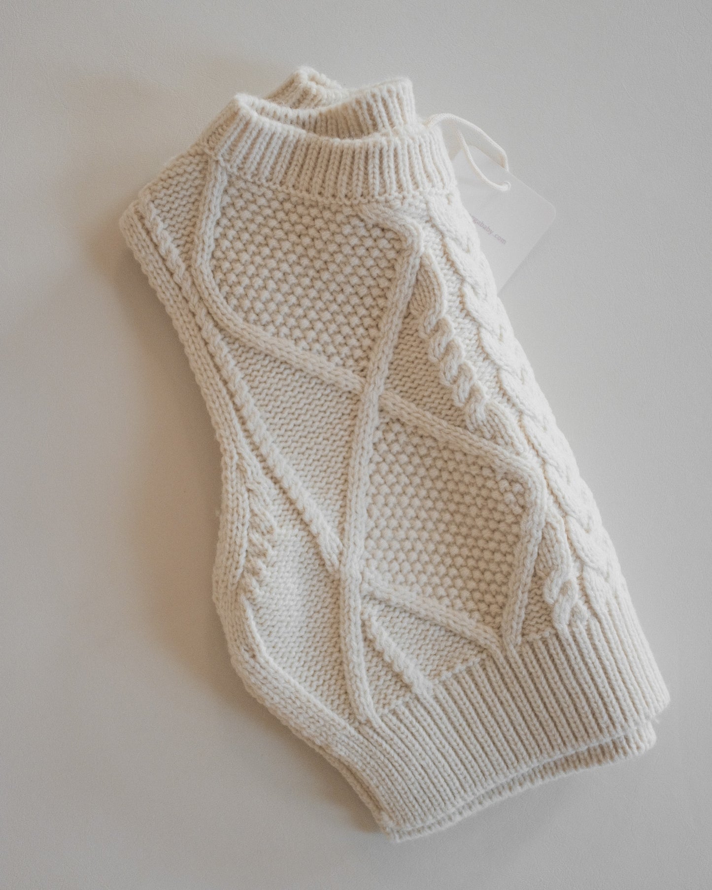 Ivory Cable Knit Vest