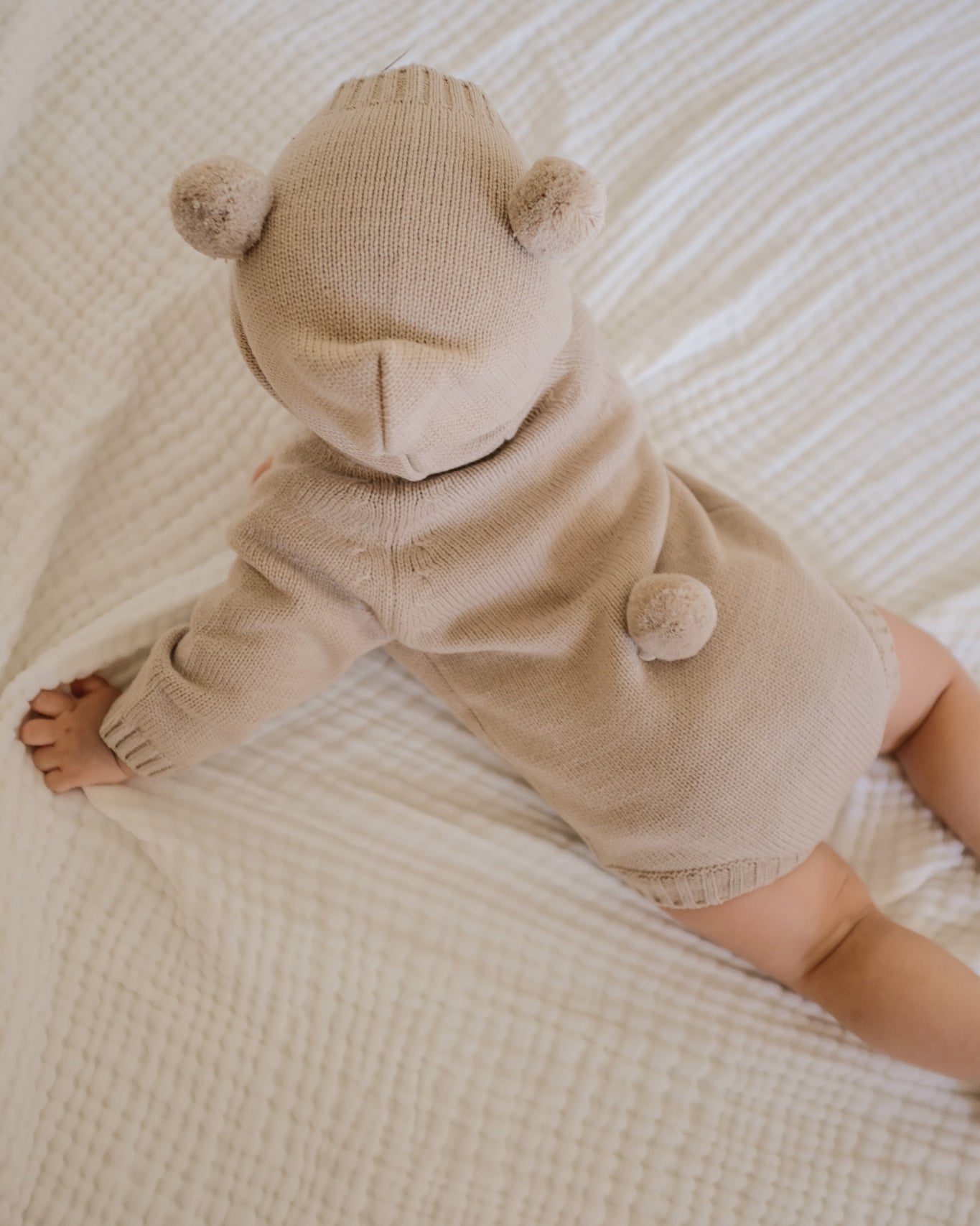 Beige Bear Knit Suit