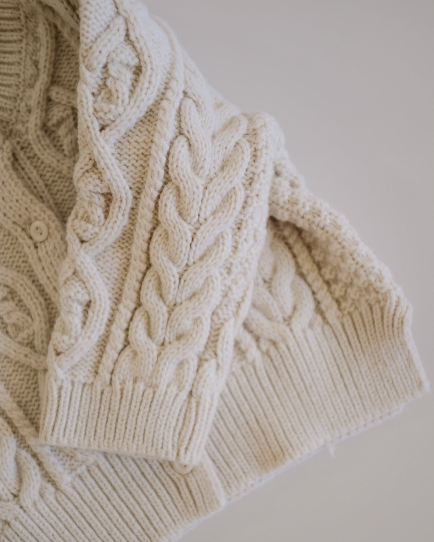 Ivory Cable Knit Cardigan