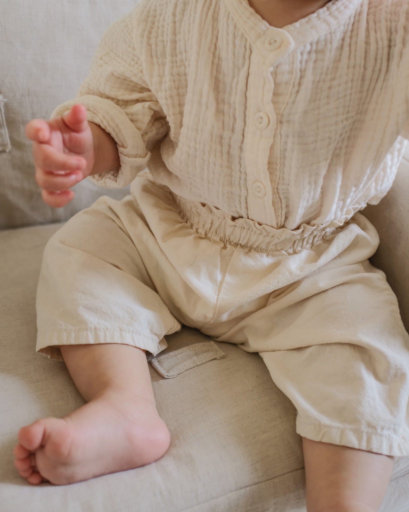 Ivory Cotton Pants