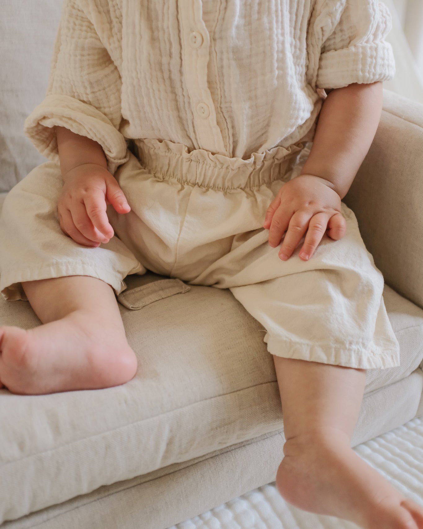 Ivory Cotton Pants