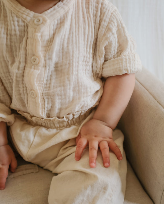 Ivory Muslin Button Shirt