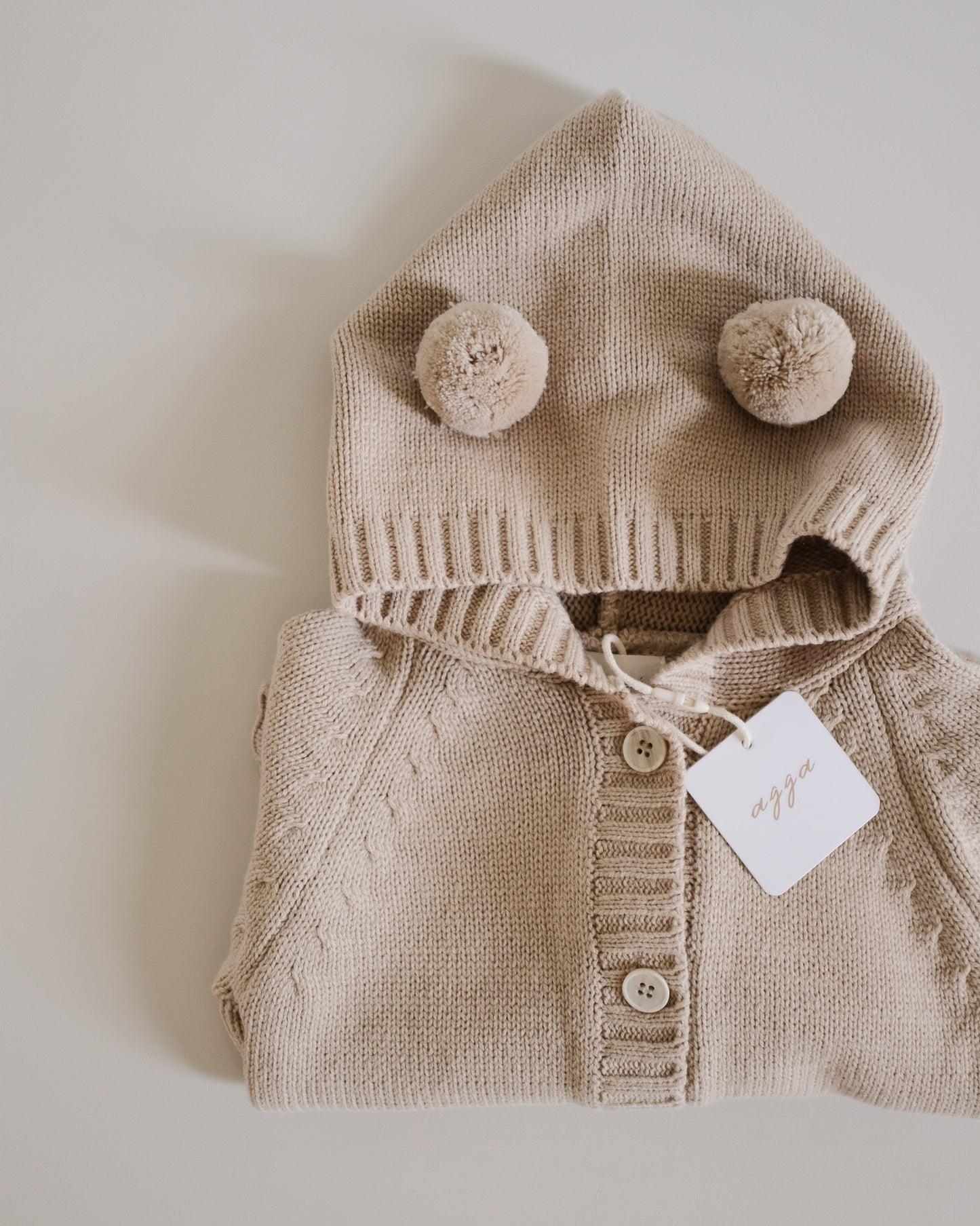 Beige Bear Knit Suit