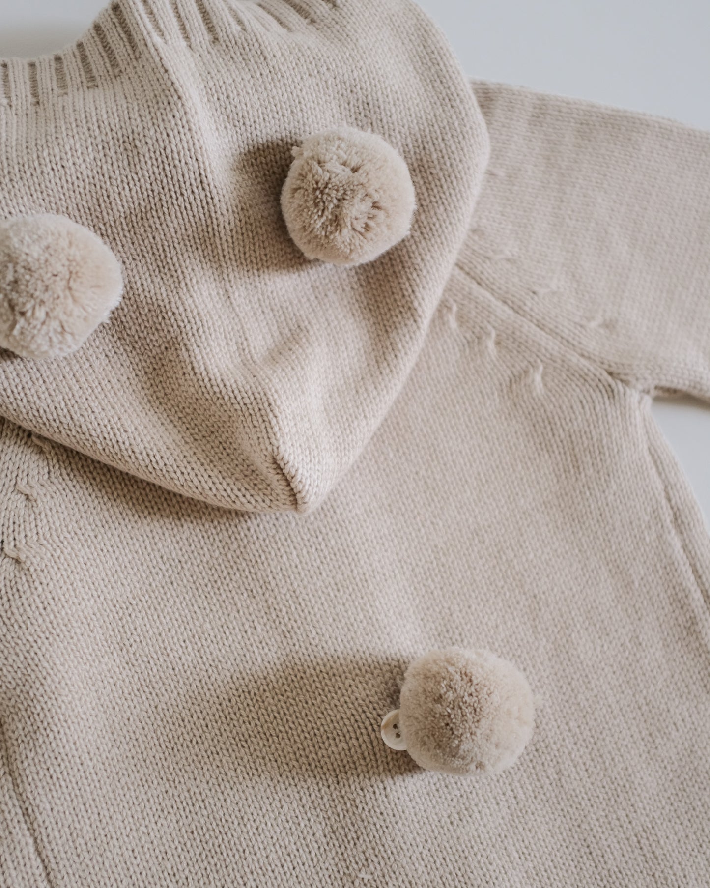 Beige Bear Knit Suit