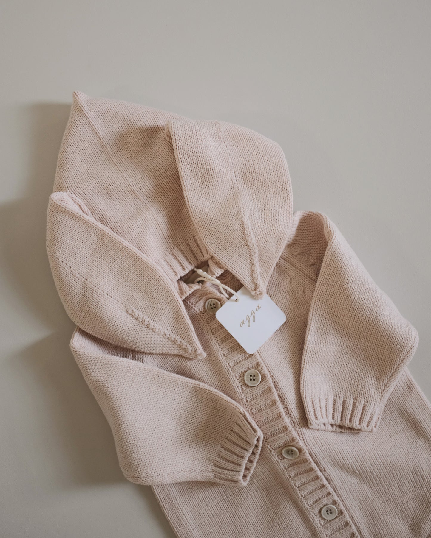 Pink Rabbit Knit Suit